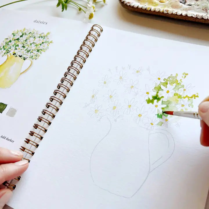 Aquarelverf werkboek - Flowers- emily lex studio watercolor workbook