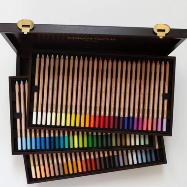 Pastel Potloden Kist met 84 kleuren set Caran D'Ache