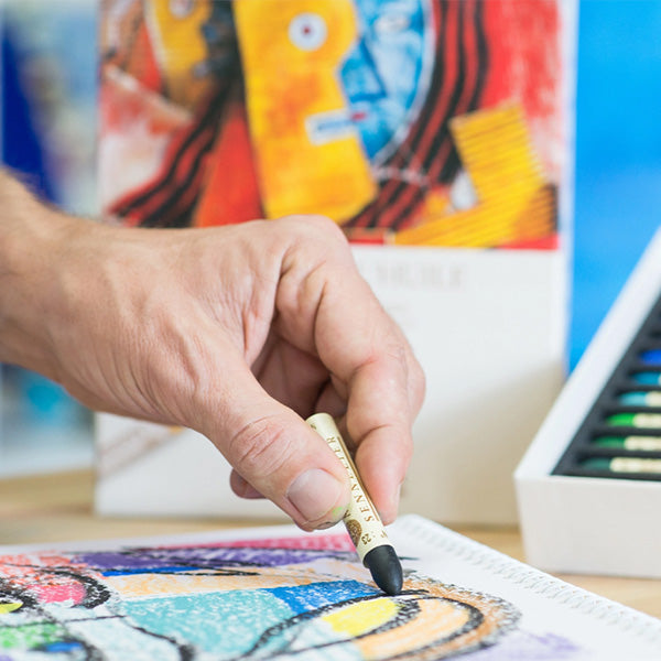 Set 50 pastels houten kofferOliepastels Sennelier