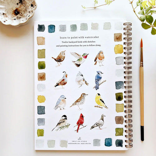 Aquarelverf werkboek - Birds - emily lex studio watercolor workbook