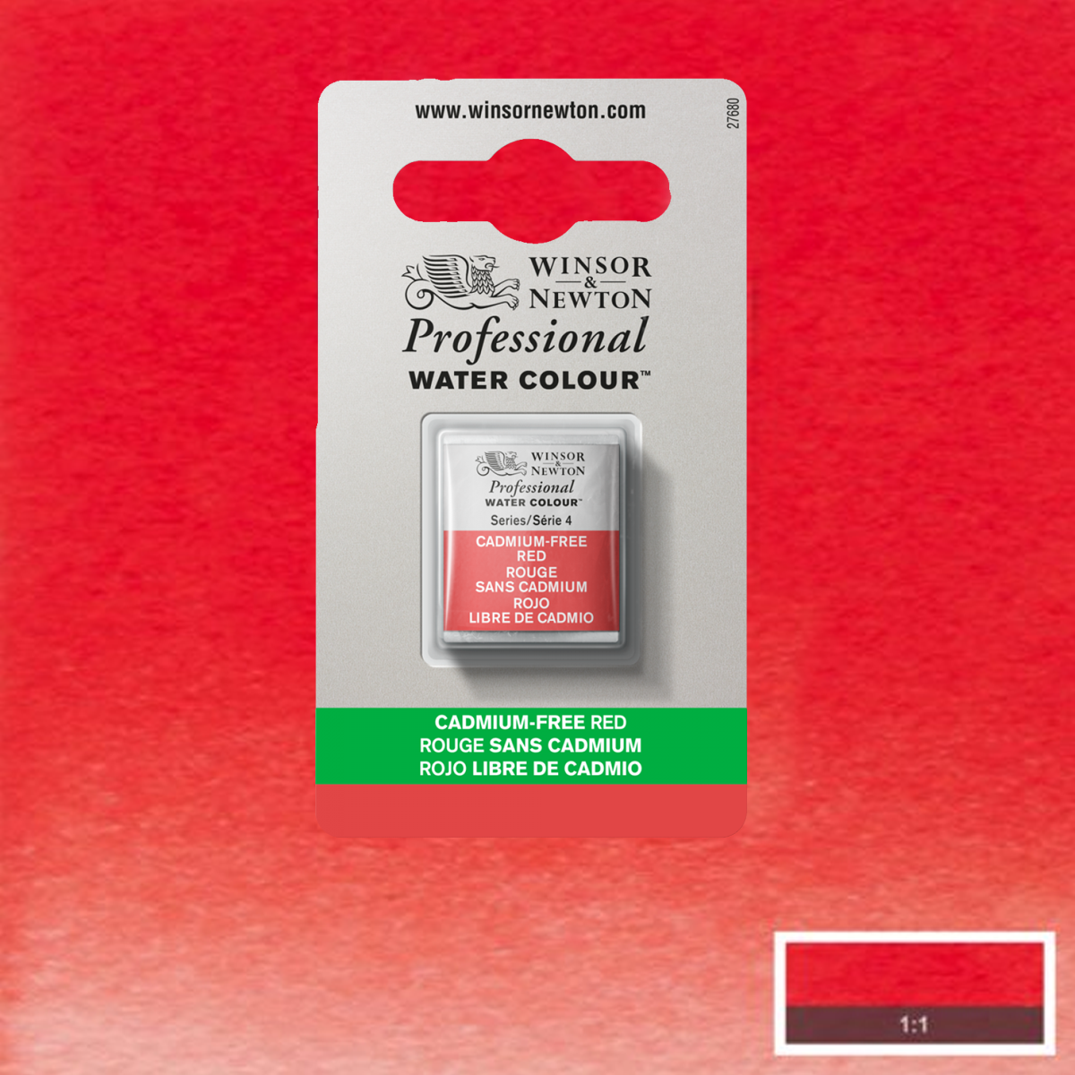 Cadmium FREE Red napje 901 S4 Artist's Aquarel Winsor & Newton