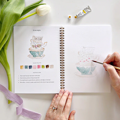 Aquarelverf werkboek - Lente - emily lex studio watercolor workbook