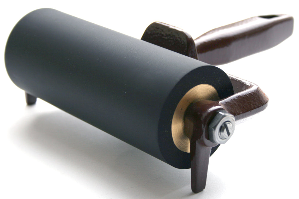 Inktroller Hauer 15 cm breed en 6 cm doorsnede professionele kwaliteit hardheid 45 shore