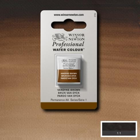 Vandyke Brown napje 676 S1 Artist's Aquarel Winsor & Newton