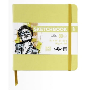 Dummie Darwi Geel Vierkant Klein (14x14 cm) wit papier 80 vellen 140 grams