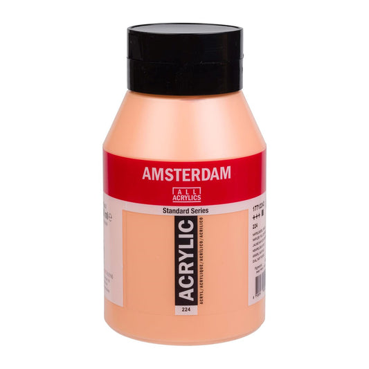 224 Napelsgeel Rood 1 liter Acryl 1000ml  pot Amsterdam