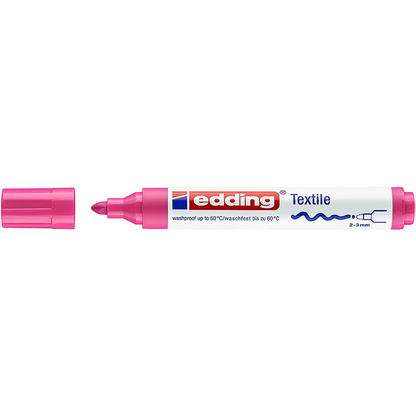 Textielstift 4500 Neon Roze 69 ronde punt Edding