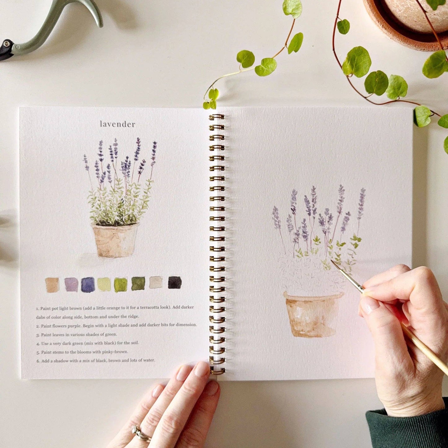 Aquarelverf werkboek - Tuinen - emily lex studio watercolor workbook