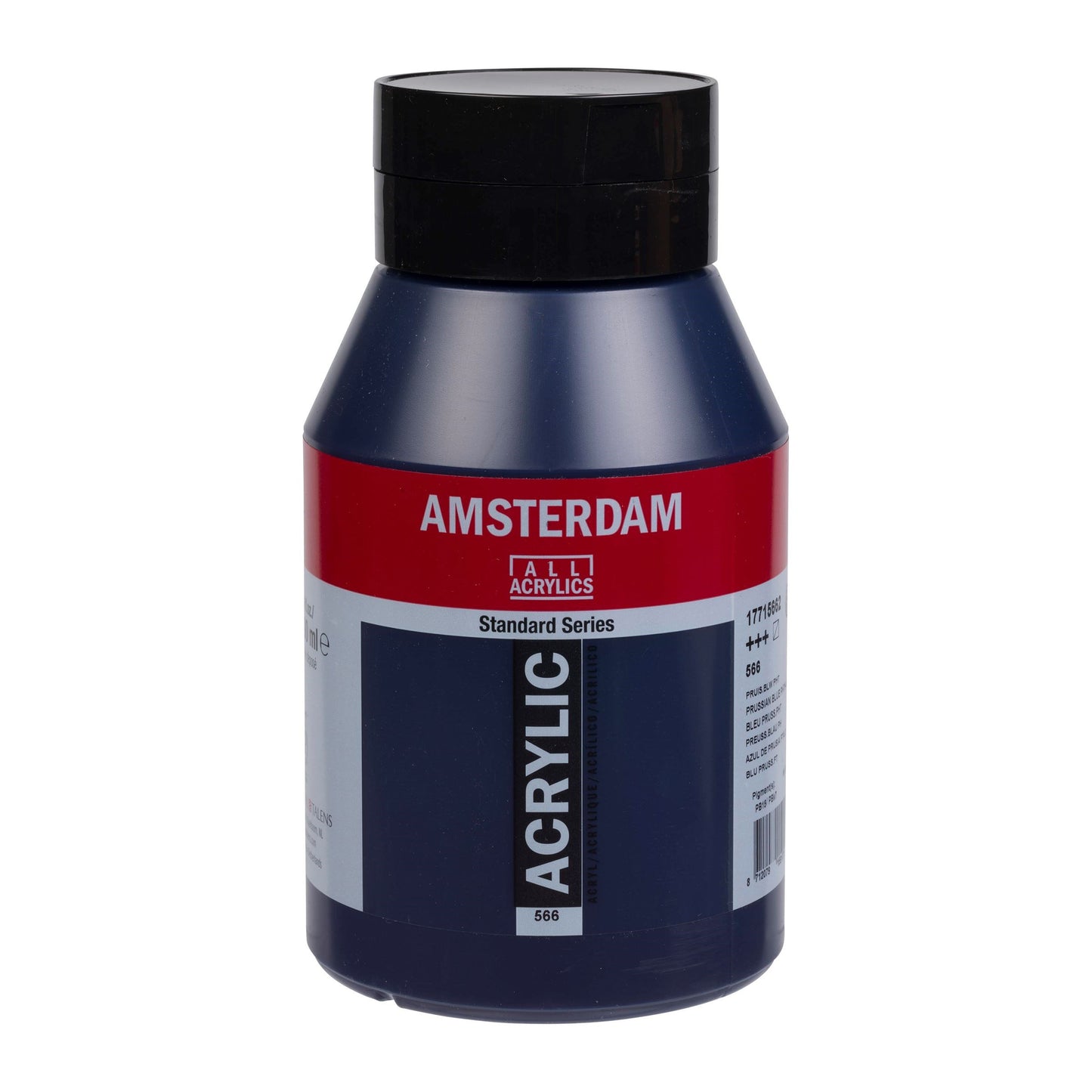 566 Pruisisch Blauw 1 liter Acryl 1000ml  pot Amsterdam