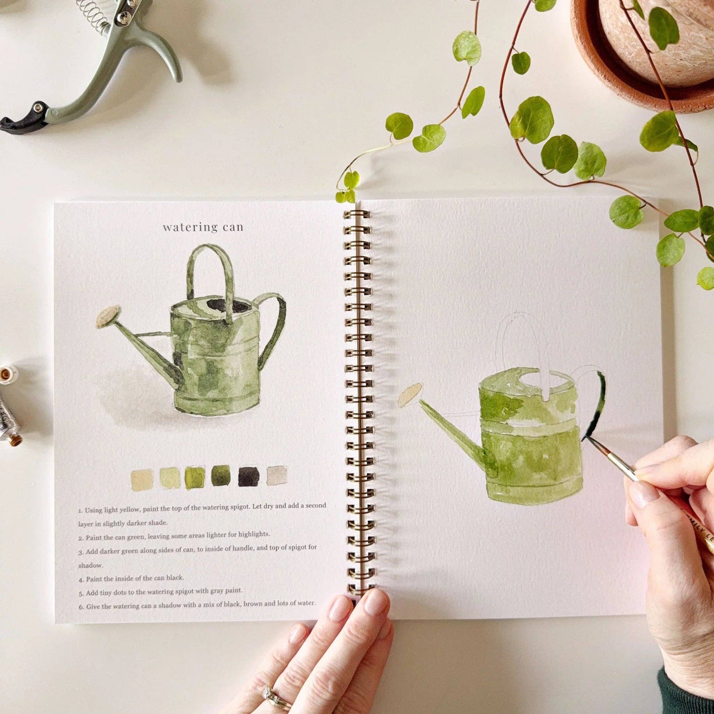 Aquarelverf werkboek - Tuinen - emily lex studio watercolor workbook