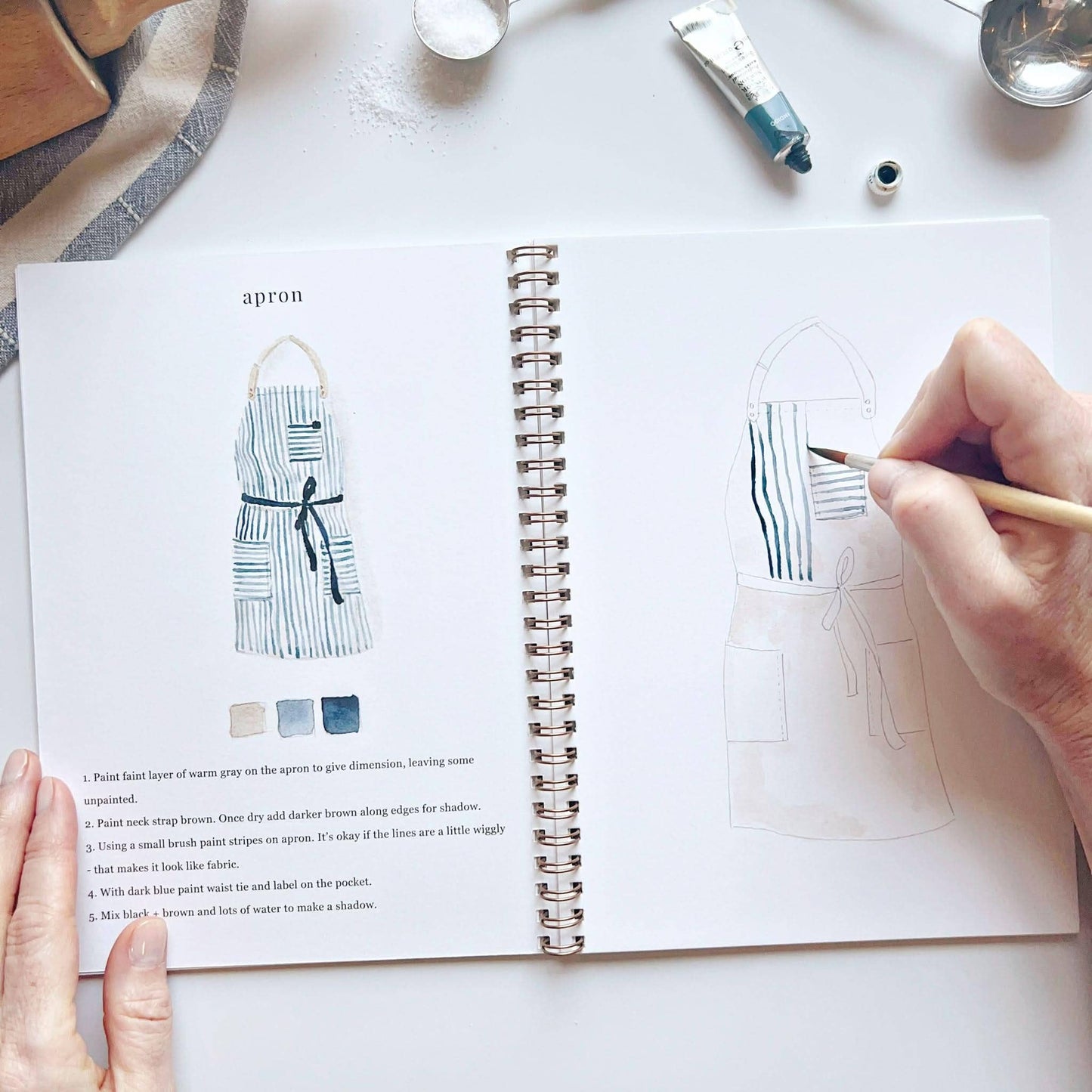 Aquarelverf werkboek - Bakken- emily lex studio watercolor workbook