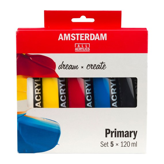 Amsterdam Acrylverf Primary Set 5 x 120 ml