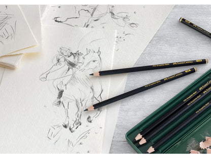 Pitt Graphite Matt Set 6 in blik Faber Castell