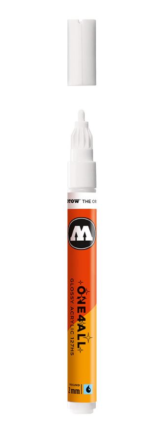 GLOSSY WHITE 127HS 2mm Acrylmarker Molotow One4All