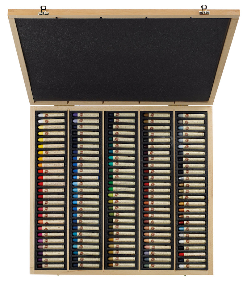 Set 120 pastels houten koffer Oliepastels Sennelier