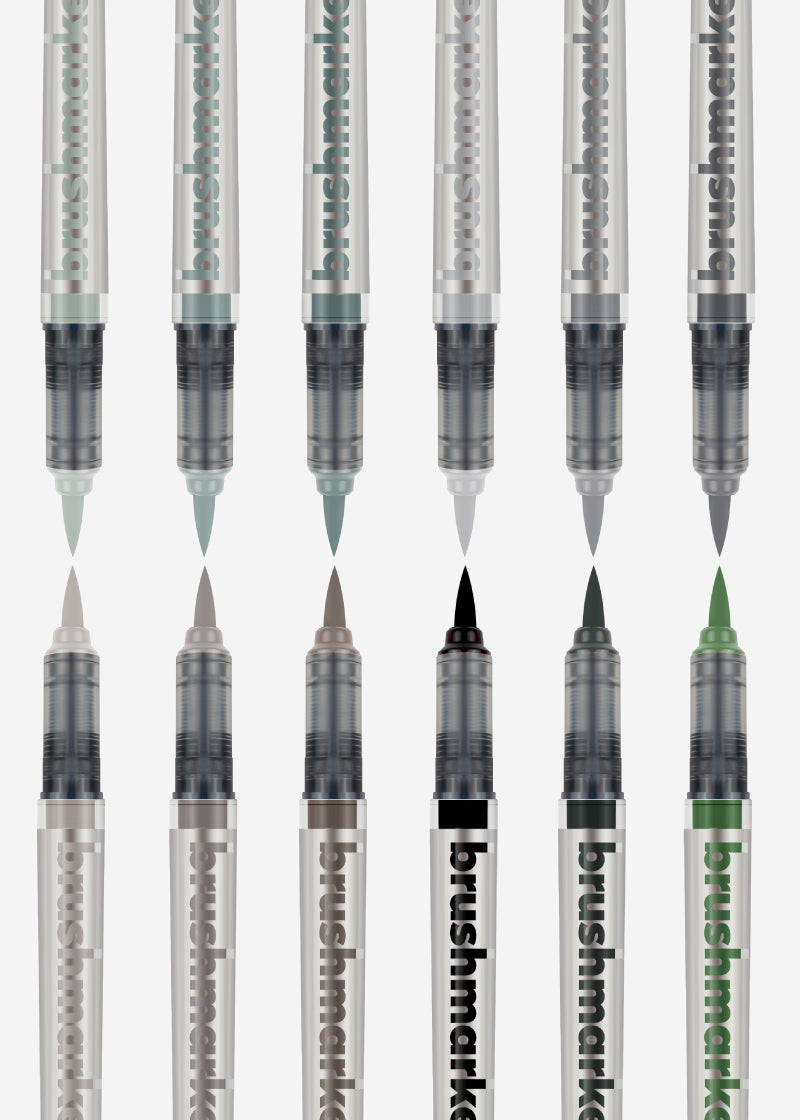 Brushmarker PRO 12 "Grey colours" set Karin