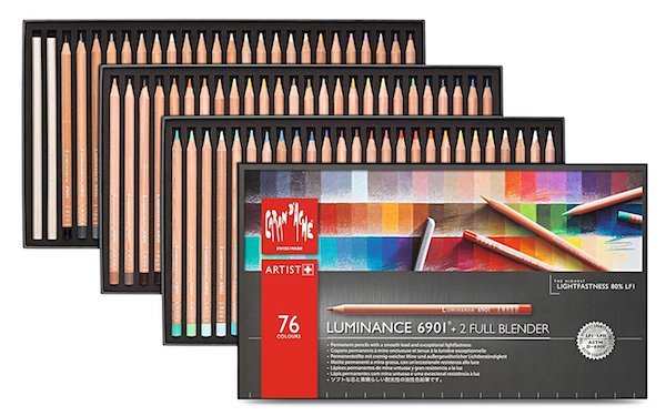 Doos met 76 kleuren set Luminance Caran D'Ache