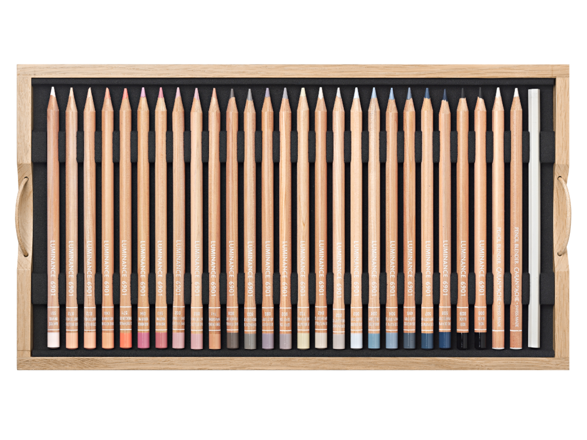 Luminance Set 112 Kleuren houten kist Caran D'Ache Aanbieding