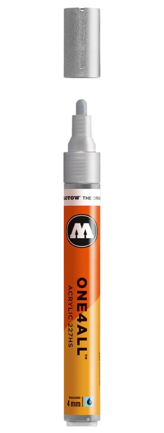 METALLIC SILVER 227HS 4mm Molotow One4All Acryl Marker