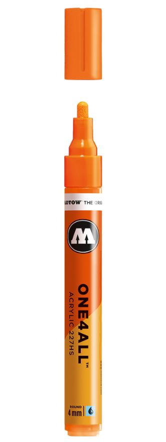 NEON ORANGE FLUOR 227HS 4mm Molotow One4All Acryl Marker