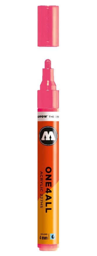 NEON RED FLUOR 227HS 4mm Molotow One4All Acryl Marker