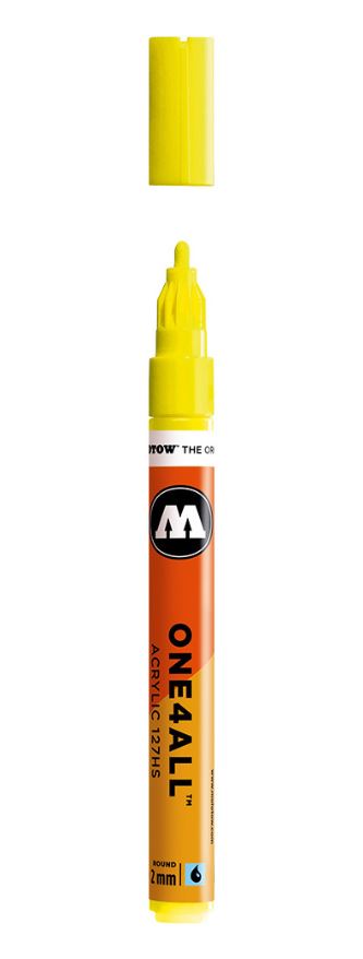 NEON YELLOW FLUOR 127HS 2mm Acrylmarker Molotow One4All