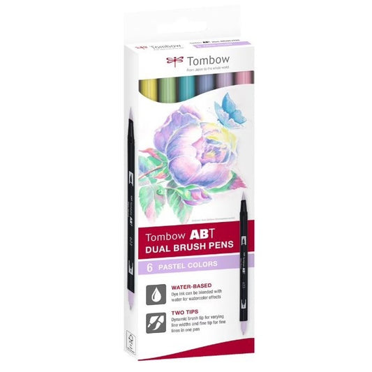 Tombow Dual Brush Set 6 Pastel