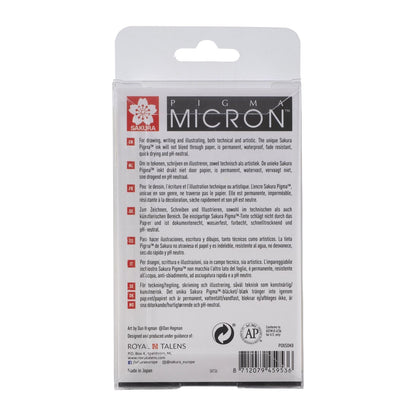 Pigma Micron 8 set Fineliners ZWART Sakura