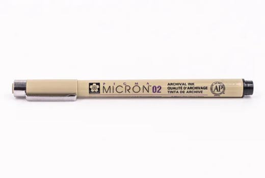 Pigma Micron 08 (0.50mm) BLACK Sakura Fineliner