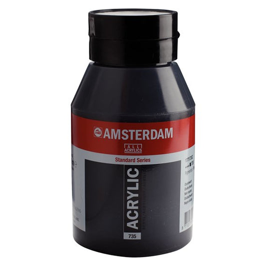 735 Oxydzwart 1 liter Acryl 1000ml  pot Amsterdam