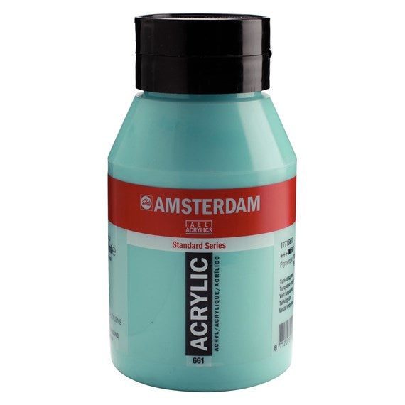 661 Turkooisgroen 1 liter Acryl 1000ml  pot Amsterdam