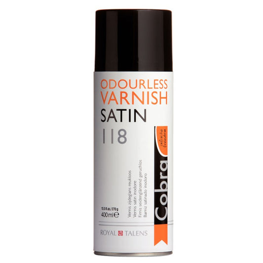 Vernis Satijn Spuitbus 400 ml Cobra Waterverdunbare Olieverf