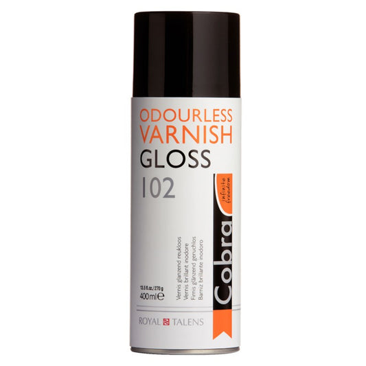 Vernis Glanzend Spuitbus 400 ml Cobra Waterverdunbare Olieverf