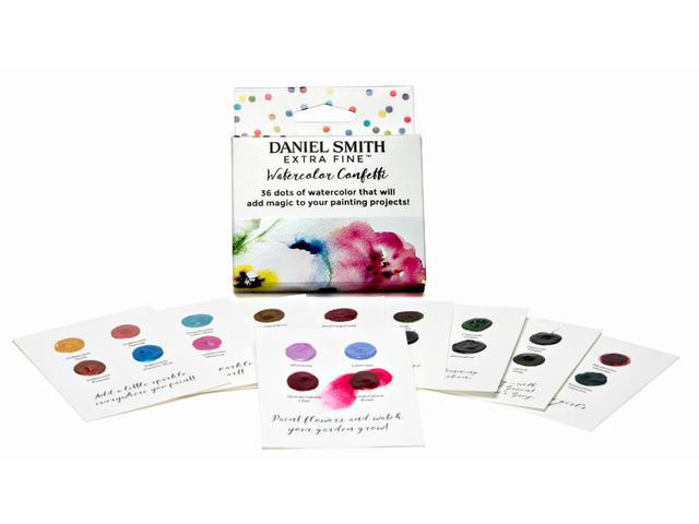 Watercolor Confetti 36 dots cards Daniel Smith