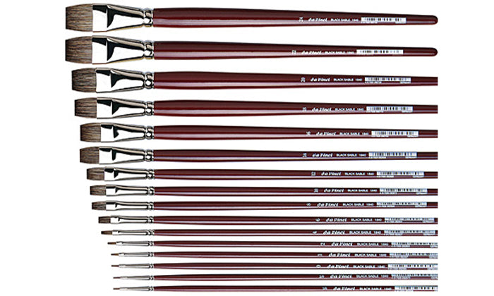Davinci penseel Olie 1840.24 Black Sable Plat