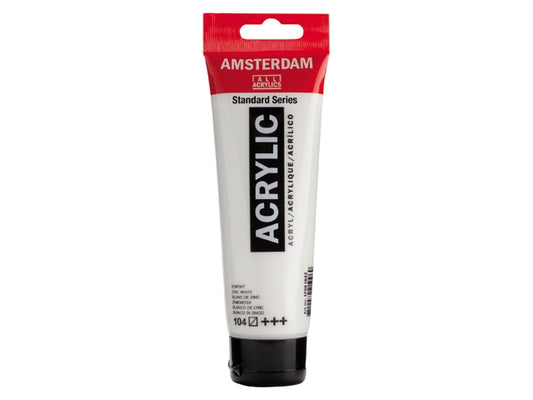 104 Zinkwit 120 ml Tube Acrylverf Amsterdam