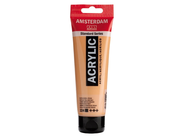 224 Napelsgeel Rood 120 ml Tube Acrylverf Amsterdam