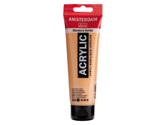 224 Napelsgeel Rood 120 ml Tube Acrylverf Amsterdam