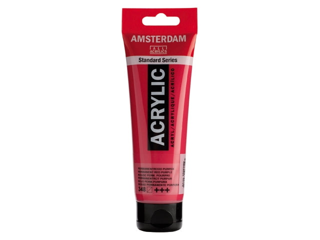 348 Permanentrood Purper 120 ml Tube Acrylverf Amsterdam