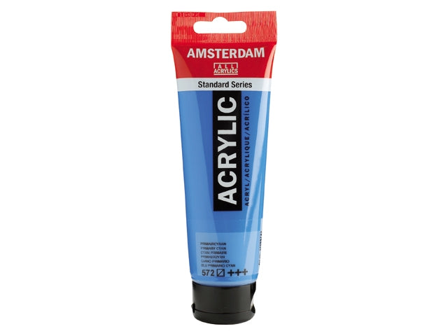 572 Primaircyaan 120 ml Tube Acrylverf Amsterdam