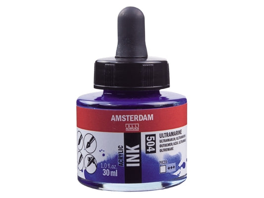 Ultramarijn 504 Amsterdam Acryl Inkt 30 ml.