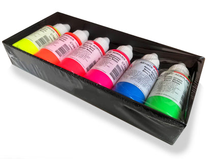 ARA Set Neon Fluor set 6 x 100ml Artists Acrylics