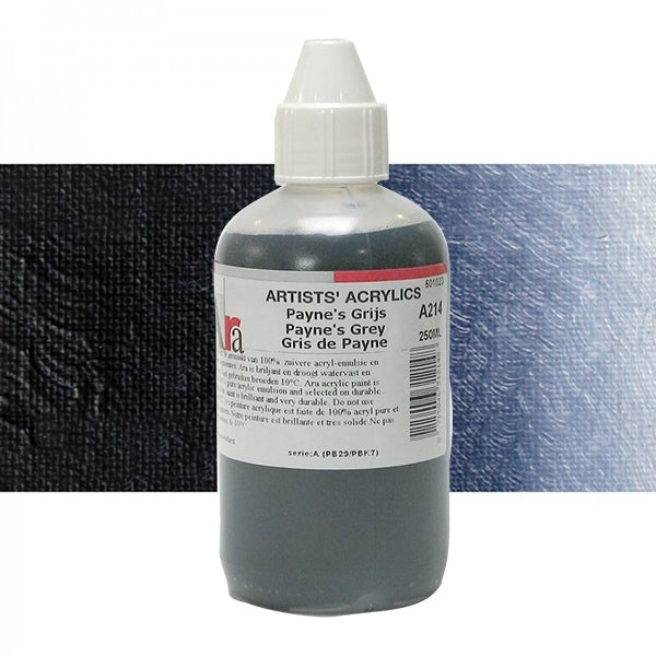 ARA 250ml  A214  PAYNES GRIJS Artists Acrylics