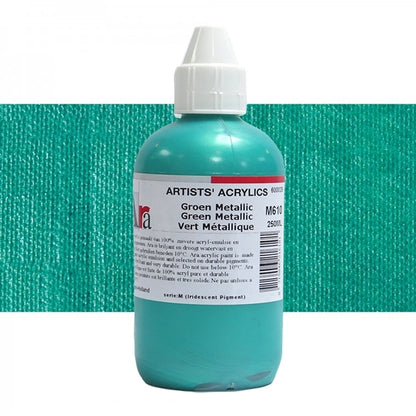 ARA 250ml  M610 GROEN METALLIC Artists Acrylics