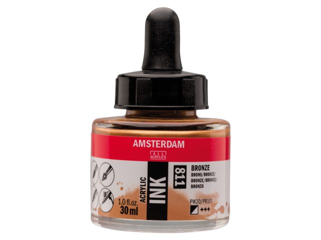 Bronze 811 Amsterdam Acryl Inkt 30 ml.