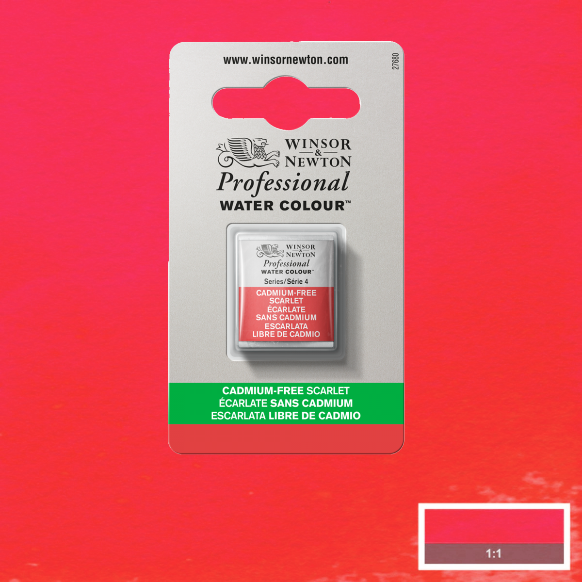 Cadmium FREE Scarlet napje  903 S4 Artist's Aquarel Winsor & Newton