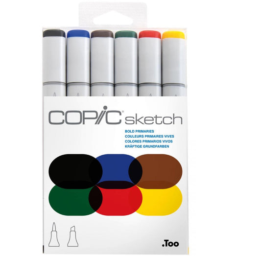 Copic Sketch 6 set - Bold Primaries