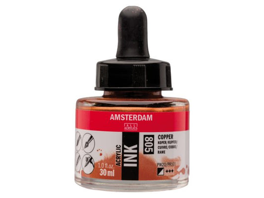 Copper 805 Amsterdam Acryl Inkt 30 ml.