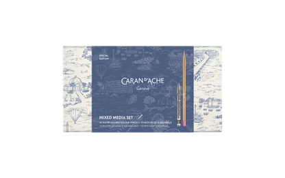 Limited Edition Mixed Media Set Caran D'ache Toile de Jouy