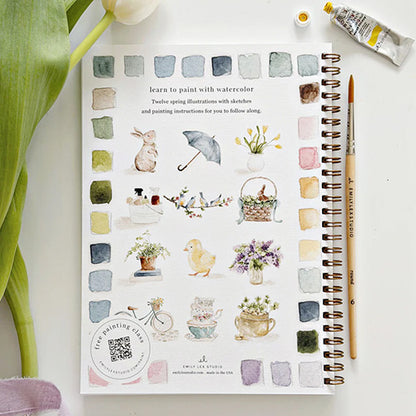 Aquarelverf werkboek - Lente - emily lex studio watercolor workbook